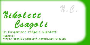 nikolett csagoli business card